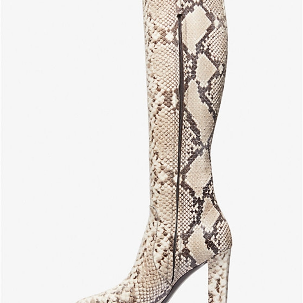 Carly Python Embossed Leather Boot - Picture 8 of 12